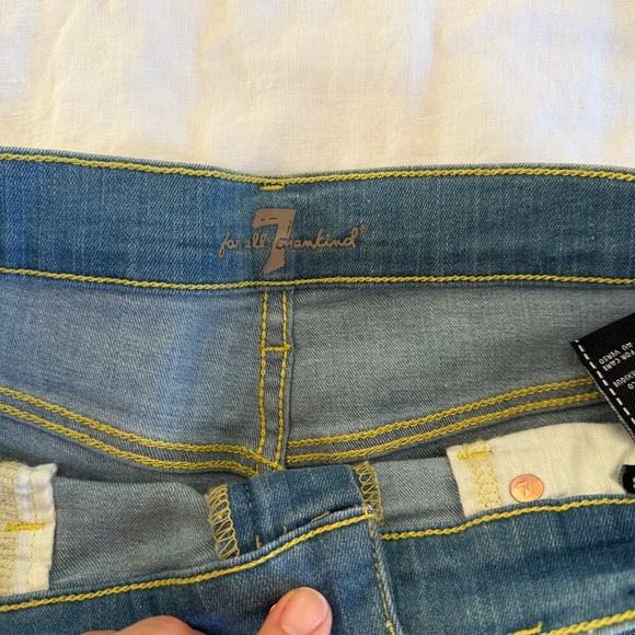 7 For All Mankind Light Blue Jean Shorts - Picture 3 of 4